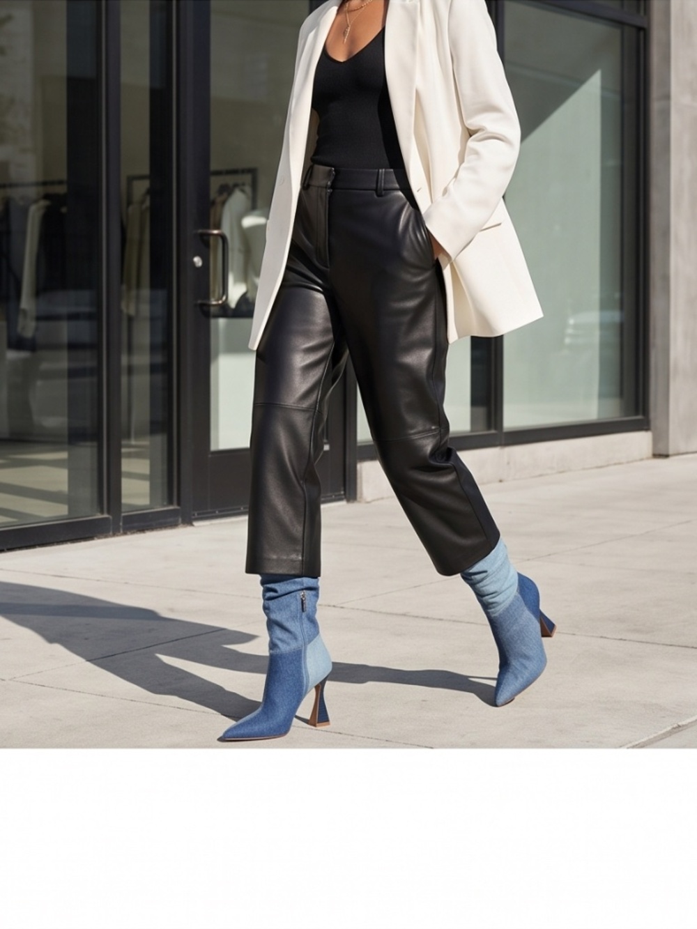 Denim Knee High Boots By Vince Camuto - Picture 4 of 4